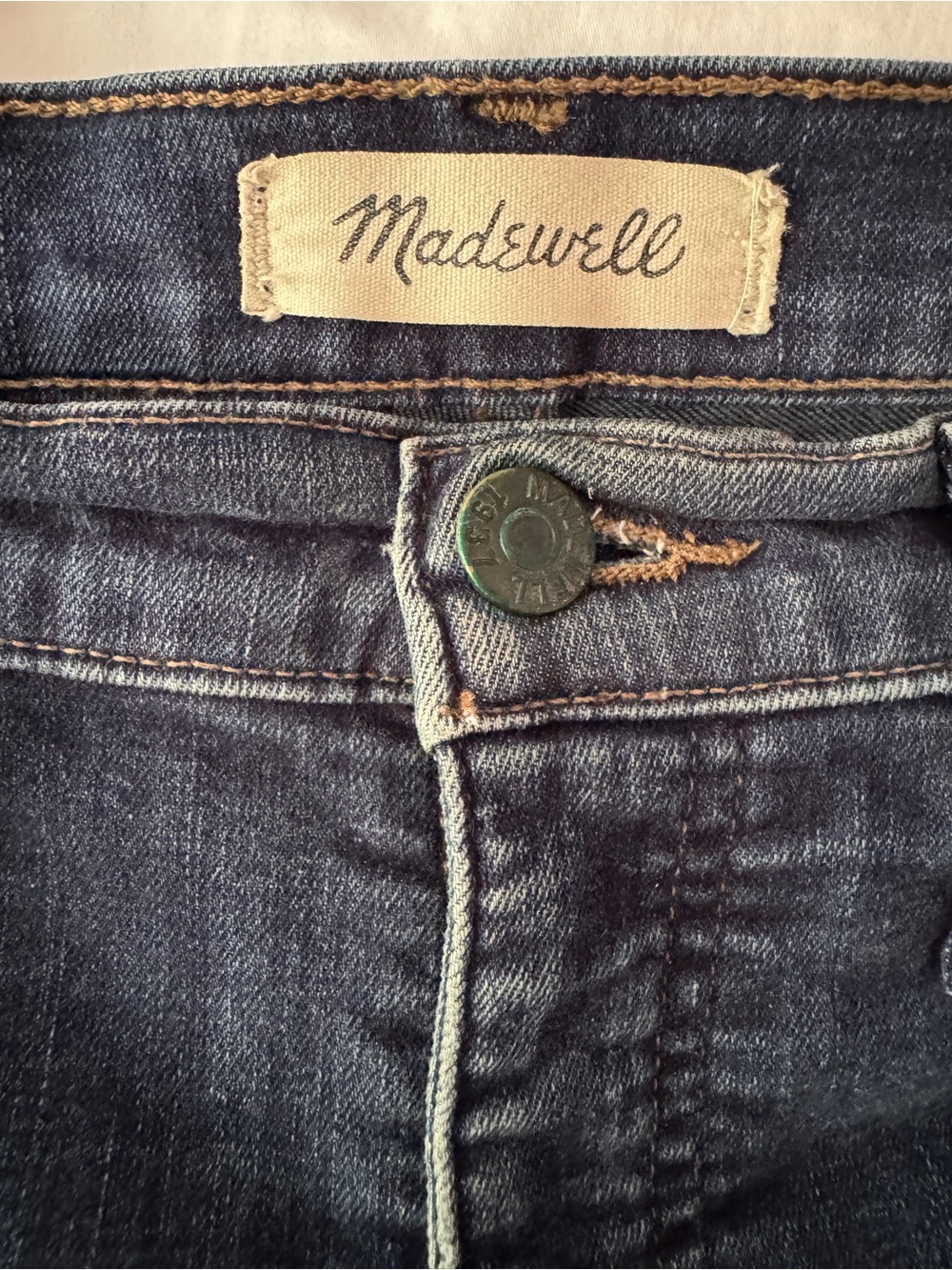 Madewell High Riser Skinny Jeans in Dark Blue